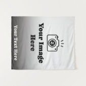 Personalisiertes Lieblingsfoto mit Text Wandteppich (Vorderseite (Horizontal))