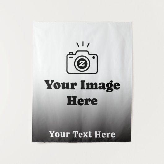 Personalisiertes Lieblingsfoto mit Text Wandteppich (Vorderseite)