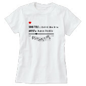 Personalisiertes Lieblingslied Titel T-Shirt