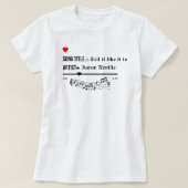 Personalisiertes Lieblingslied Titel T-Shirt (Design vorne)