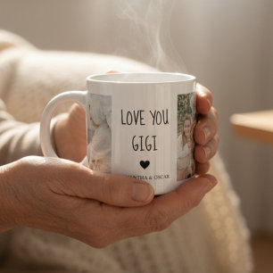 Personalisiertes Liebst Du Gigi Foto Espressotasse