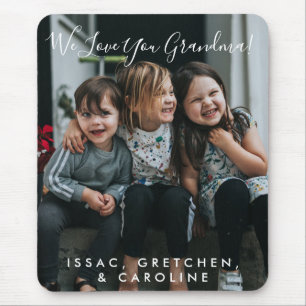 Personalisiertes Liebst Du Oma Foto handschriftlic Mousepad