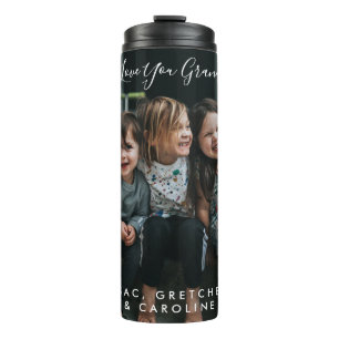 Personalisiertes Liebst Du Oma Foto handschriftlic Thermosbecher
