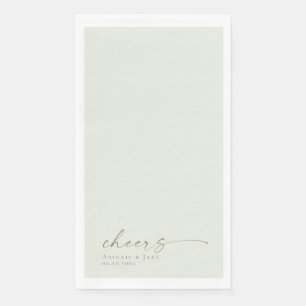 Personalisiertes Light Sage Wedding Gast Napkins Serviette