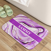 Personalisiertes Lila Amethyst Abstrakt Bath Mat Badematte