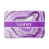 Personalisiertes Lila Amethyst Abstrakt Bath Mat Badematte (Vorderseite)