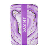 Personalisiertes Lila Amethyst Abstrakt Bath Mat Badematte (Vorderseite Vertikal)
