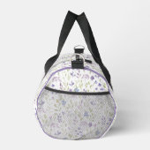 Personalisiertes lila Blumenmonogramm Duffle Bag (Rechts)