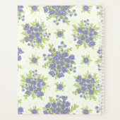 Personalisiertes Lila Blumenmuster 2024 2025 Elega Planer (Rückseite)