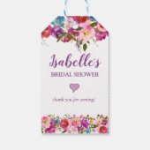 Personalisiertes Lila Brautparty Geschenkanhänger (Rückseite)