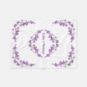 Personalisiertes Lila Dendrobium Orchids Motif Fleecedecke (Vorderseite (Horizontal))