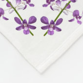 Personalisiertes Lila Dendrobium Orchids Motif Fleecedecke (Ecke)