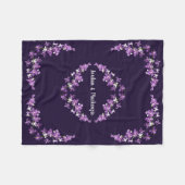 Personalisiertes Lila Dendrobium Orchids Motif Fleecedecke (Vorderseite (Horizontal))