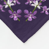 Personalisiertes Lila Dendrobium Orchids Motif Fleecedecke (Ecke)