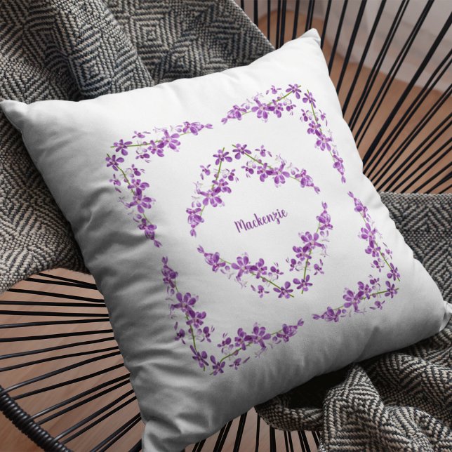 Personalisiertes Lila Dendrobium Orchids Motif Kissen (Von Creator hochgeladen)