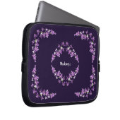 Personalisiertes Lila Dendrobium Orchids Motif Laptopschutzhülle (Vorne Rechts)