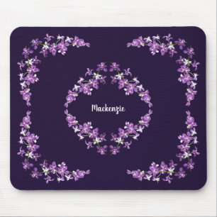 Personalisiertes Lila Dendrobium Orchids Motif Mousepad