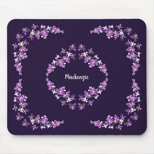 Personalisiertes Lila Dendrobium Orchids Motif Mousepad (Vorne)