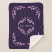 Personalisiertes Lila Dendrobium Orchids Motif Sherpadecke (Vorderseite)