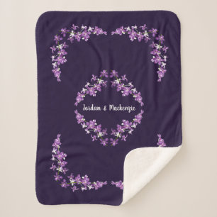 Personalisiertes Lila Dendrobium Orchids Motif Sherpadecke