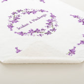 Personalisiertes Lila Dendrobium Orchids Motif Sherpadecke (3/4)