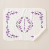 Personalisiertes Lila Dendrobium Orchids Motif Sherpadecke (Vorderseite (Horizontal))
