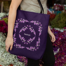 Personalisiertes Lila Dendrobium Orchids Motif Tasche