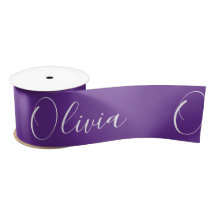 Personalisiertes lila elegantes Satinname