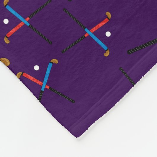 Personalisiertes lila Feldnamenshockey Fleecedecke (Ecke)