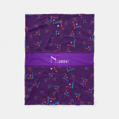 Personalisiertes lila Feldnamenshockey Fleecedecke (Vorderseite)