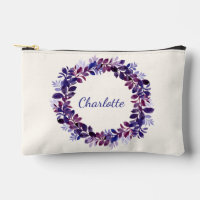 Personalisiertes lila florales Hochzeitspartygastg
