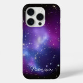 Personalisiertes Lila Galaxy Celestial Foto Case-Mate iPhone Hülle (Rückseite)