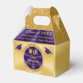 Personalisiertes Lila Gold, Wiedersehen-Favoriten Geschenkschachtel (Rückseite)