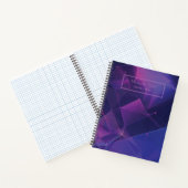 Personalisiertes Lila grafisches Graph Paper Notizblock (Innenseite)