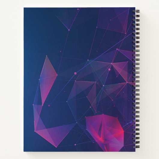 Personalisiertes Lila grafisches Graph Paper Notizblock (Rückseite)