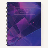 Personalisiertes Lila grafisches Graph Paper Notizblock (Vorderseite)