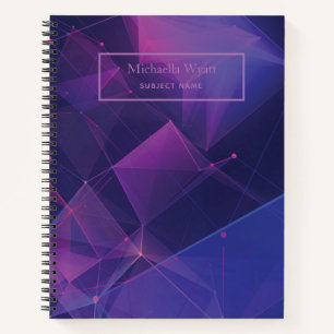 Personalisiertes Lila grafisches Graph Paper Notizblock