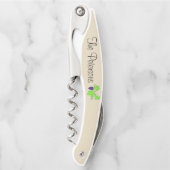 Personalisiertes lila Grapes~Green Kellnermesser (Vorderseite)