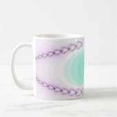 Personalisiertes Lila grünes Fraktal Kaffeetasse (Links)
