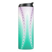 Personalisiertes Lila grünes Fraktal Thermosbecher (Nach links gedreht)