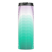 Personalisiertes Lila grünes Fraktal Thermosbecher (Rückseite)