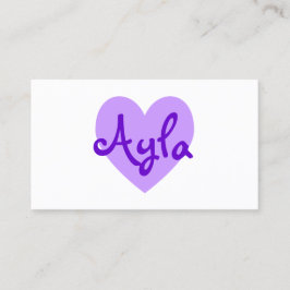 Personalisiertes Lila Herz auf Weiß Visitenkarte