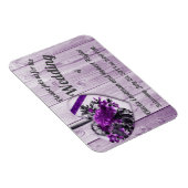 Personalisiertes lila Herz Magnet (Rechte Seite)