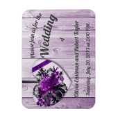 Personalisiertes lila Herz Magnet (Vertikal)