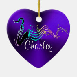 Personalisiertes lila keramikornament