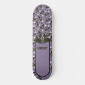 Personalisiertes Lila, Kohle Grau Cartoon Bat Skateboard (Vorderseite)
