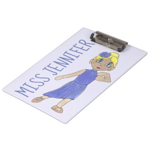 Personalisiertes Lila Kostümtanzgeschenk Klemmbrett