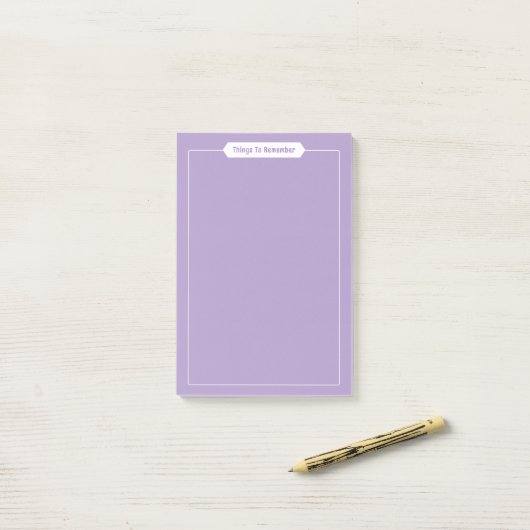 Personalisiertes Lila Memo Pad, benutzerdefinierba Post-it Klebezettel (Auf Schreibtisch)