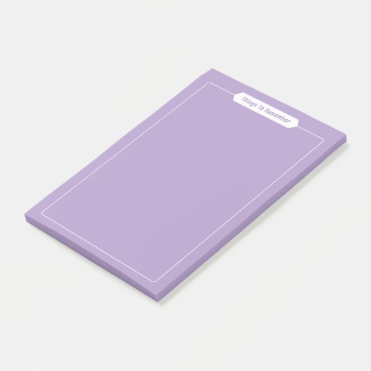 Personalisiertes Lila Memo Pad, benutzerdefinierba Post-it Klebezettel (angewinkelt)