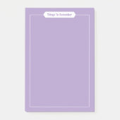 Personalisiertes Lila Memo Pad, benutzerdefinierba Post-it Klebezettel (Vorderseite)